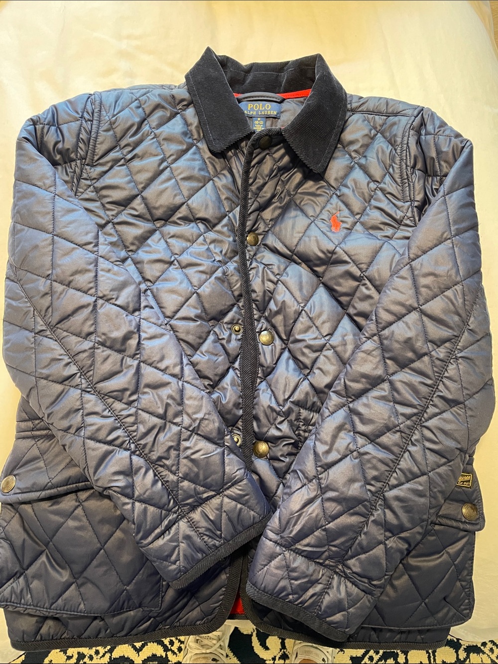 Polo by Ralph Lauren Quilted Navy Jacket with Red Pony